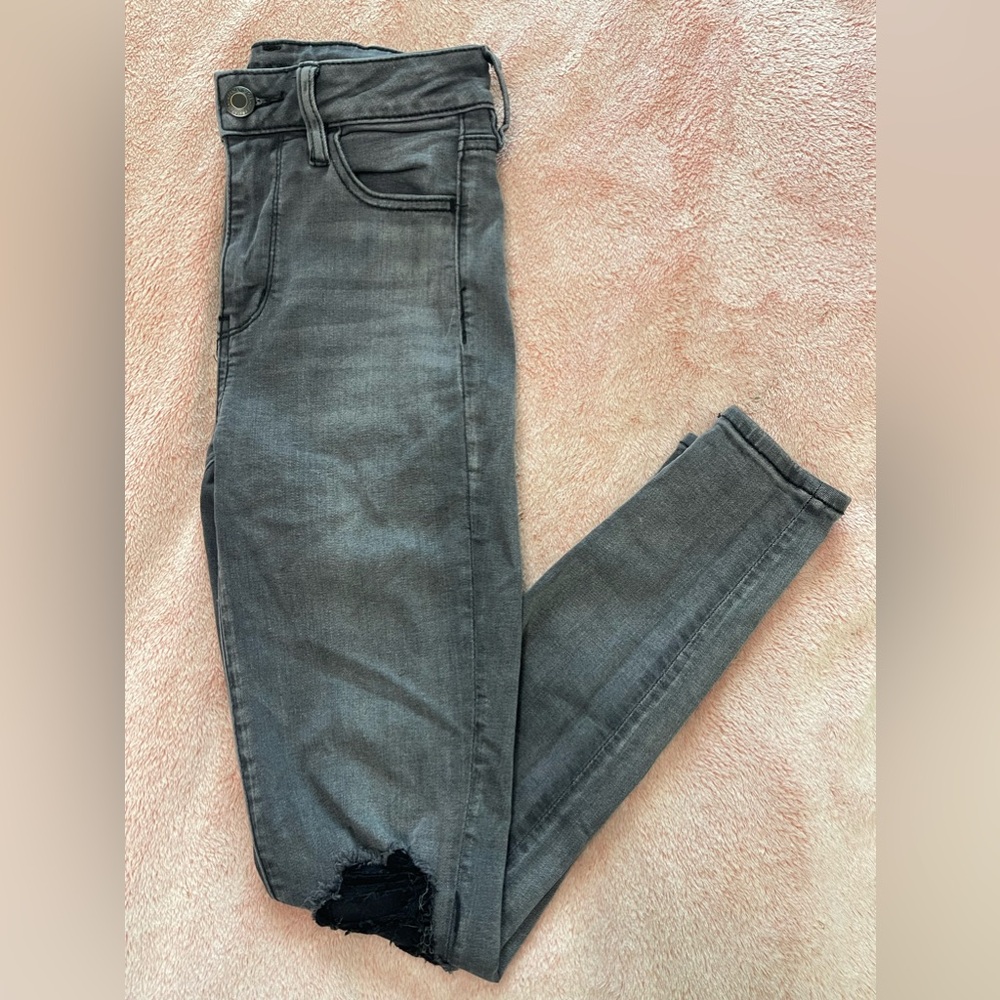 American Eagle Super Stretch High Rise Short Skinny Jeans